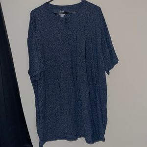 Men’s Big & Tall Short Sleeve Navy Henley Tee